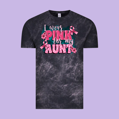 I Wear Pink For My Aunt Vintage Tee Designed By Fadigitalartstudio
