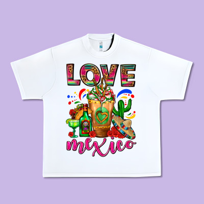 Love Mexico Cold Drink Frappe Urban Heavy Tee Designed By Fadigitalartstudio