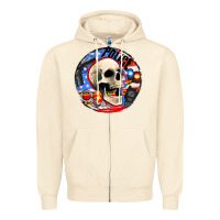 Police Skull And Police Equipment Zipper Hoodie | Teevron