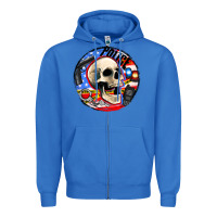 True Royal police skull and police equipment Zipper Hoodie - AdoDesignShop