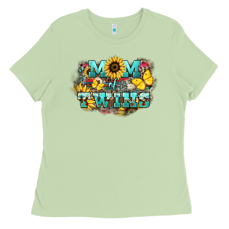 Mom Of Twins Sunflower Mothers Day Ladies Tee by HowdyJamesFarm | Teevron