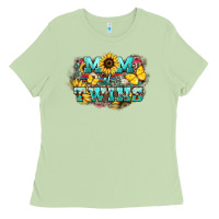 Matcha Mom of twins sunflower mothers day Ladies Tee - HowdyJamesFarm