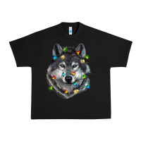 Black Christmas with wolf Urban Heavy Tee - RanaPortraitStore
