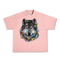 Salmon Christmas with wolf Urban Heavy Tee - RanaPortraitStore