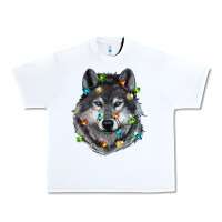 White Christmas with wolf Urban Heavy Tee - RanaPortraitStore
