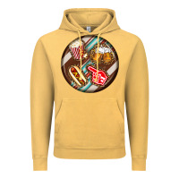 Vintage Mustard american football round earrings Vintage Hoodie - BundleAndBundleShop