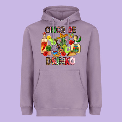 Cinco De Drinko Heavyweight Hoodie Designed By Jahusdesignshop