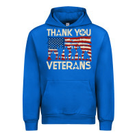 Thank You Veterans American Flag Patriotic Urban Hoodie | Teevron