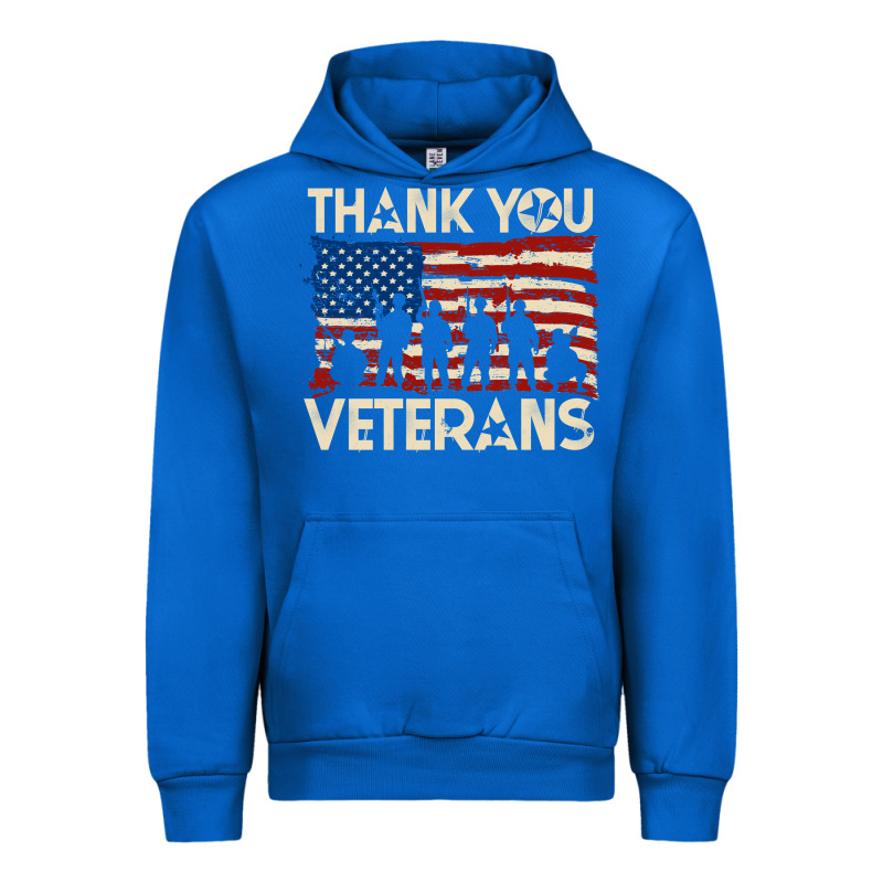 Thank You Veterans American Flag Patriotic Urban Hoodie by baoMotion | Teevron