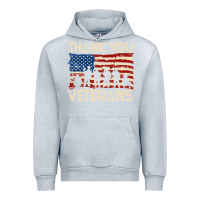 Heather Grey Thank You Veterans American Flag Patriotic Urban Hoodie - baoMotion