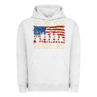Pigment Lunar Rock Thank You Veterans American Flag Patriotic Urban Hoodie - baoMotion