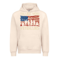 Sandshell Thank You Veterans American Flag Patriotic Urban Hoodie - baoMotion
