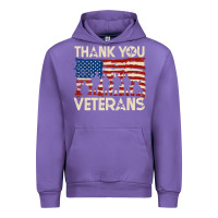Tulip Thank You Veterans American Flag Patriotic Urban Hoodie - baoMotion