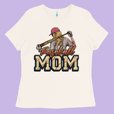 Baseball Mom Ladies Tee Designed By Howdyjamesfarm