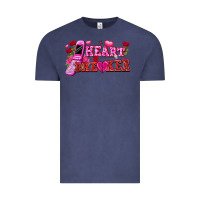 Vintage Denim Heart breaker Valentine's Day Vintage Tee - FaDigitalArtStudio