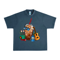 Midnight Navy Camping Frappe Coffee Urban Heavy Tee - FaDigitalArtStudio