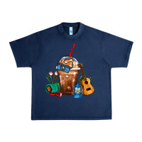 Navy Camping Frappe Coffee Urban Heavy Tee - FaDigitalArtStudio