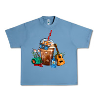 Pebble Blue Camping Frappe Coffee Urban Heavy Tee - FaDigitalArtStudio