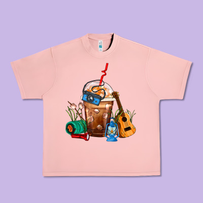 Camping Frappe Coffee Urban Heavy Tee Designed By Fadigitalartstudio