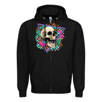 Black race skull Zipper Hoodie - AdoDesignShop