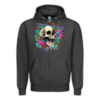 Charcoal Heather race skull Zipper Hoodie - AdoDesignShop