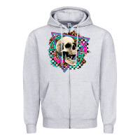 Heather Grey race skull Zipper Hoodie - AdoDesignShop
