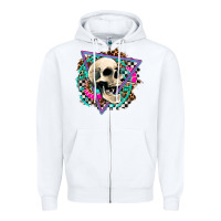 White race skull Zipper Hoodie - AdoDesignShop