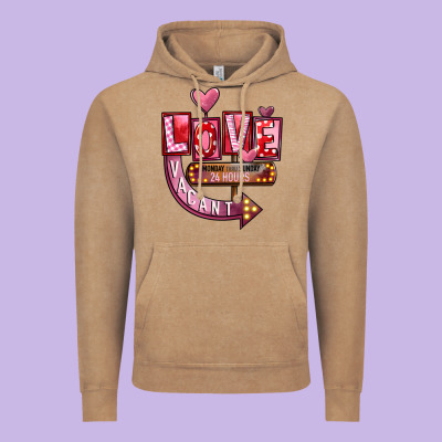 Valentines Day Love Vacant Vintage Hoodie Designed By Fadigitalartstudio