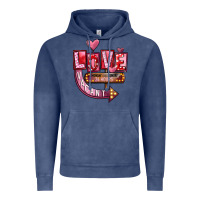Vintage Denim Valentines Day Love Vacant Vintage Hoodie - FaDigitalArtStudio