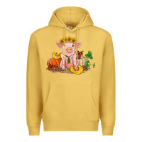Antique Gold fall pig Premium Hoodie - RanaPortraitStore
