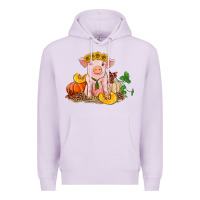 Lilac fall pig Premium Hoodie - RanaPortraitStore