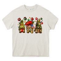 Cream Christmas Army Gnomes 4th of july Heavy Core Tee - HowdyJamesFarm
