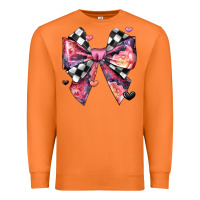 Carrot coquette bow floral checkered pattern Premium Sweatshirt - JahusDesignShop