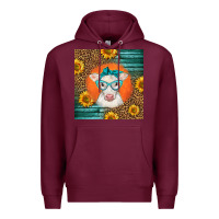 Burgundy charolais cow Premium Hoodie - LillyAllenDesigns