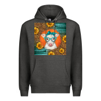 Charcoal Heather charolais cow Premium Hoodie - LillyAllenDesigns