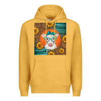 Mustard charolais cow Premium Hoodie - LillyAllenDesigns
