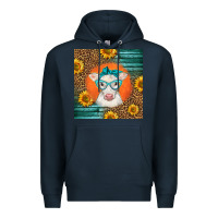 Navy charolais cow Premium Hoodie - LillyAllenDesigns