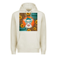Oatmeal Heather charolais cow Premium Hoodie - LillyAllenDesigns