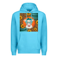 Ocean Blue charolais cow Premium Hoodie - LillyAllenDesigns