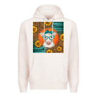 Pale Pink charolais cow Premium Hoodie - LillyAllenDesigns