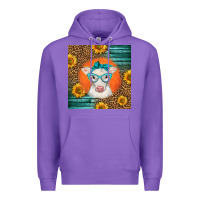 Purple charolais cow Premium Hoodie - LillyAllenDesigns