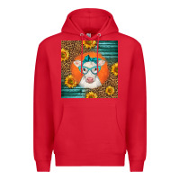 Red charolais cow Premium Hoodie - LillyAllenDesigns