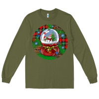 Army Green snow globe christmas ornament Long Sleeve Tee - BundleAndBundleShop