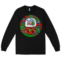 Black snow globe christmas ornament Long Sleeve Tee - BundleAndBundleShop