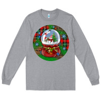 Heather Grey snow globe christmas ornament Long Sleeve Tee - BundleAndBundleShop