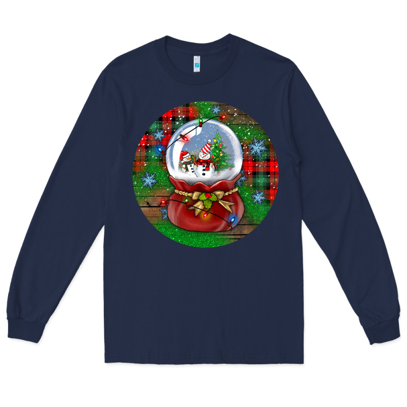 Snow Globe Christmas Ornament Long Sleeve Tee by BundleAndBundleShop | Teevron