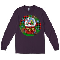 Plum snow globe christmas ornament Long Sleeve Tee - BundleAndBundleShop