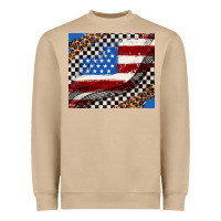 Mushroom American flag and race flag Heavyweight Sweatshirt - AdoDesignShop