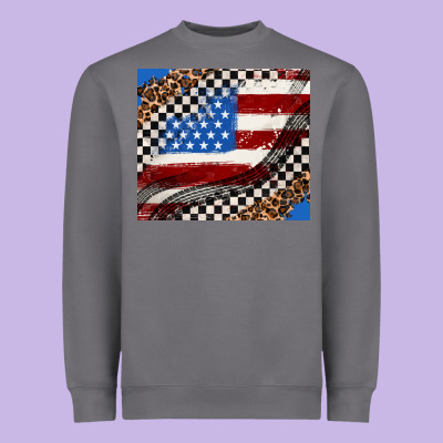 American Flag And Race Flag Heavyweight Sweatshirt Designed By Adodesignshop