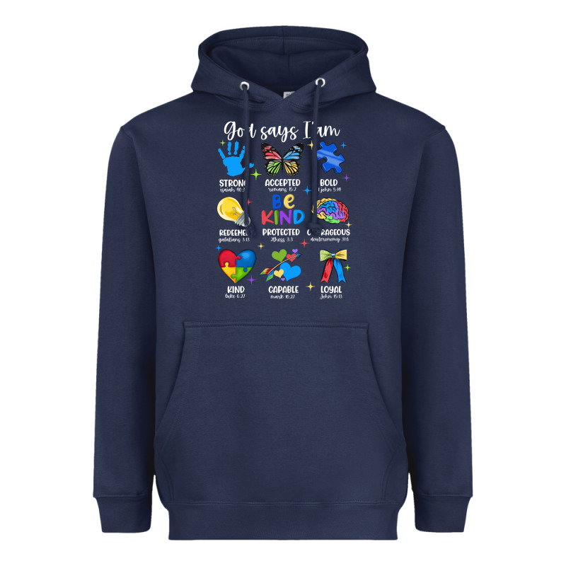 God Says I Am Autism Heavyweight Hoodie by JahusDesignShop | Teevron